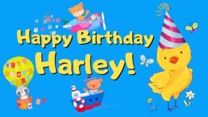 Happy Birthday Harley! YouTube thumbnail.